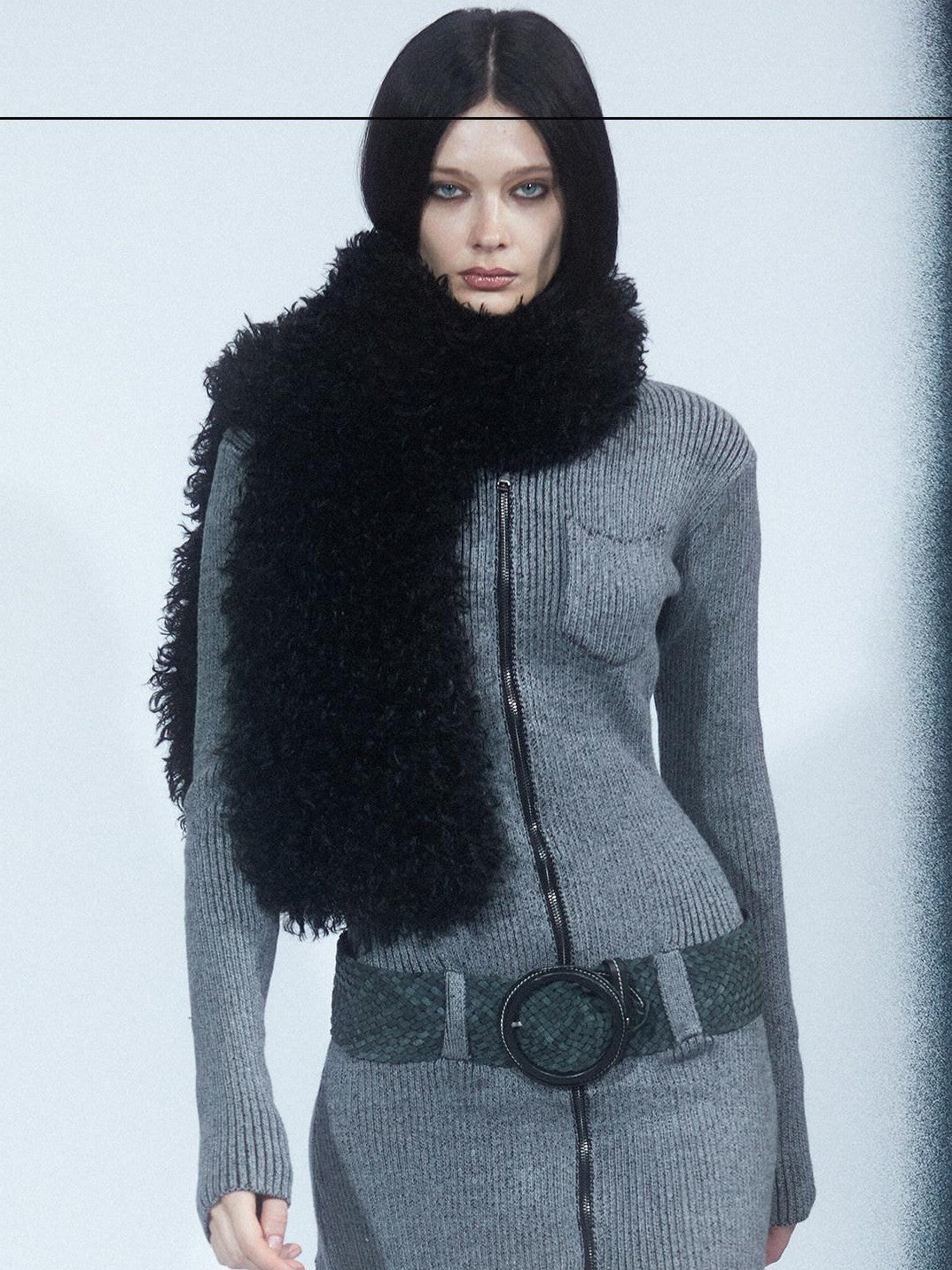 LYUOCHENG Black Long Pile Rectangular Women&