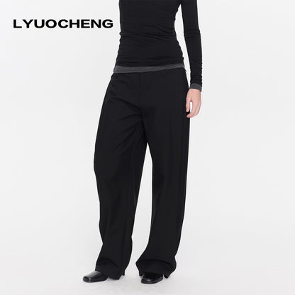 LYUOCHENG_Black_Minimal_Pleated_Tapered_Relaxed_Women&