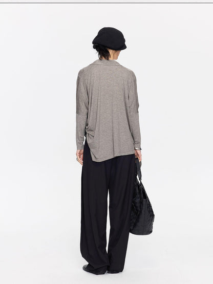 LYUOCHENG Black Minimal Pleated Tapered Relaxed Women&
