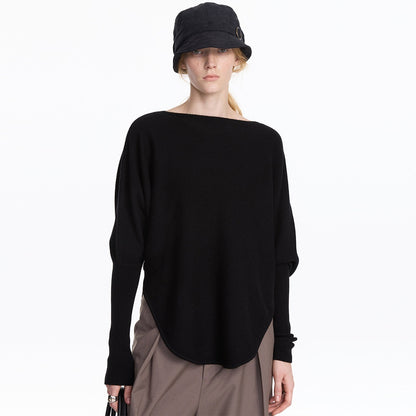 LYUOCHENG_Black_One_Shoulder_Long_Sleeve_Women&