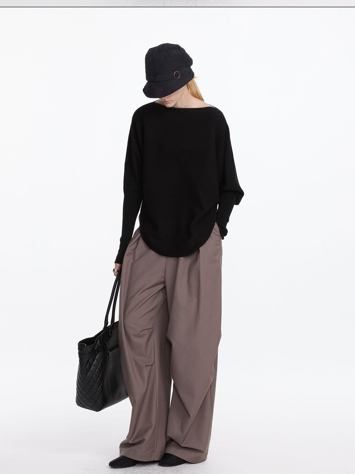 LYUOCHENG Black One Shoulder Long Sleeve Women&