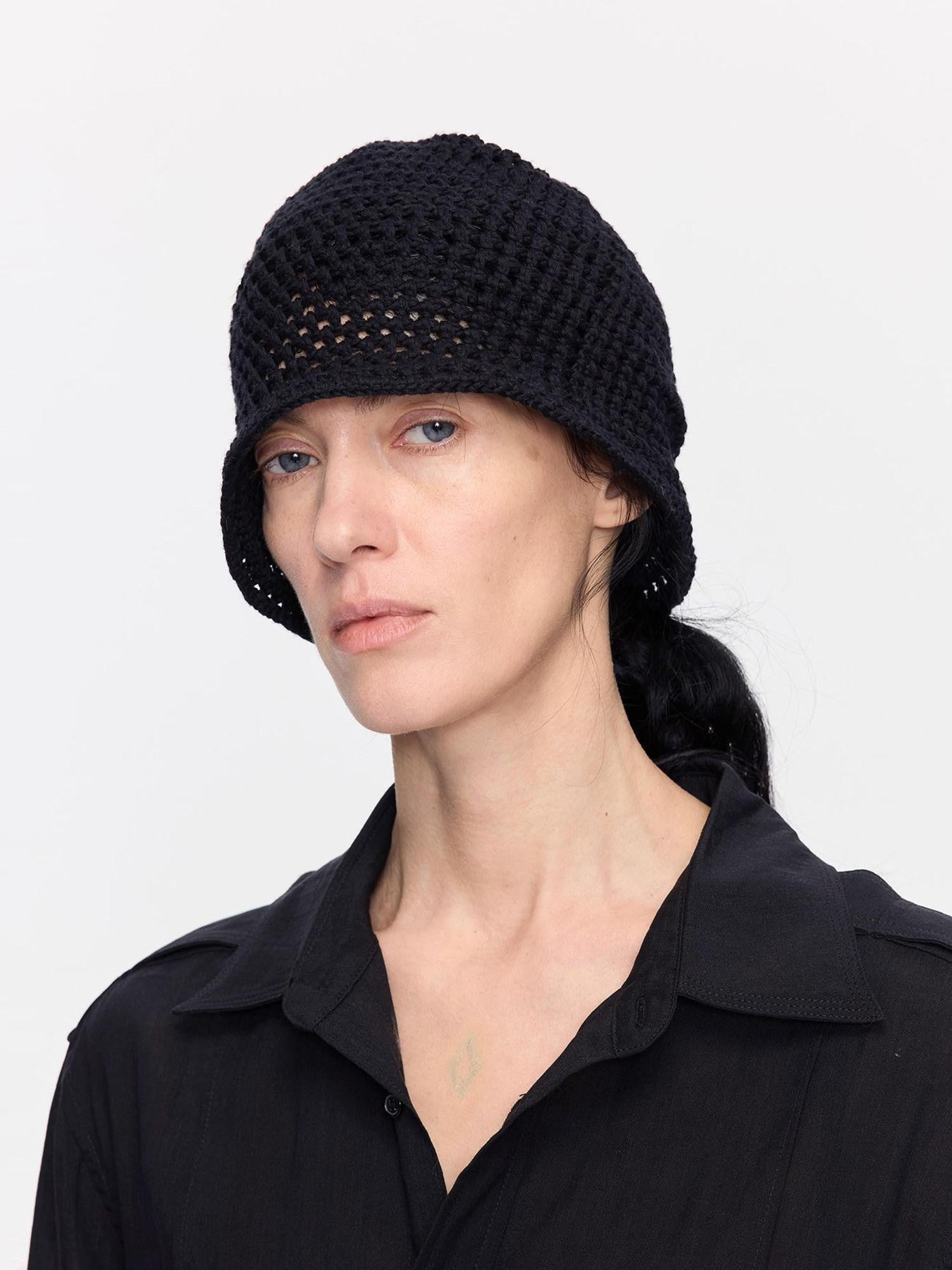 LYUOCHENG Black Openwork Knit Aluminum Wire Breathable Women&