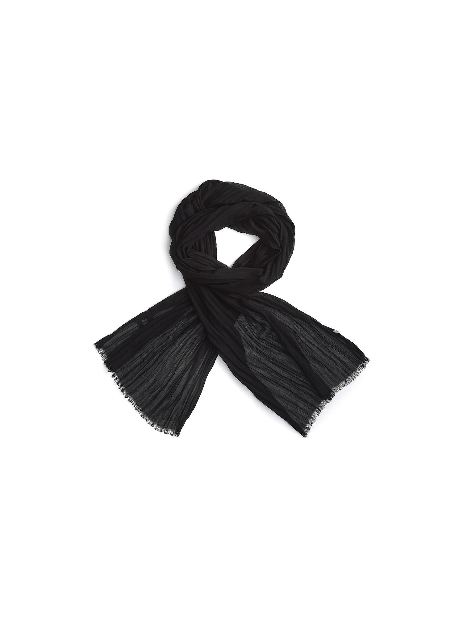 LYUOCHENG Black Pleated Fringed Tassel Women&