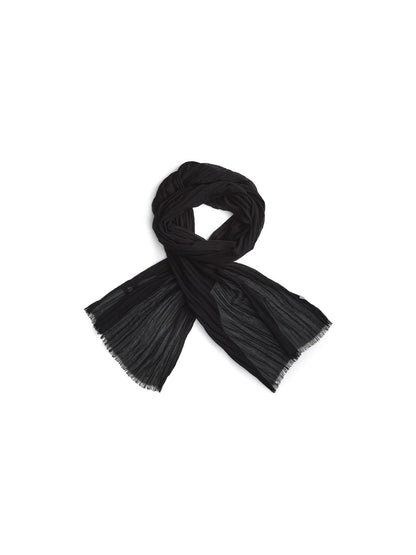 LYUOCHENG Black Pleated Fringed Tassel Women&