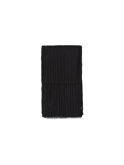 LYUOCHENG Black Pleated Fringed Tassel Women&