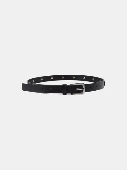 LYUOCHENG Black Round Stud Pin Buckle Women&