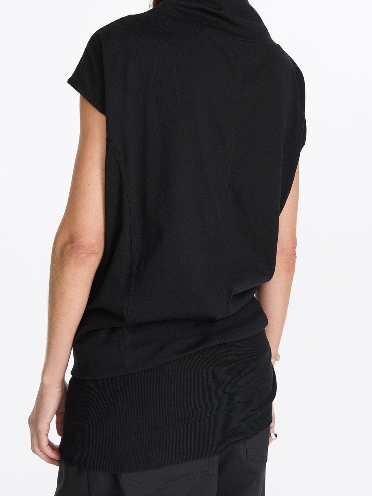 LYUOCHENG Black Scoop Neck H Cut Sleeveless Women&