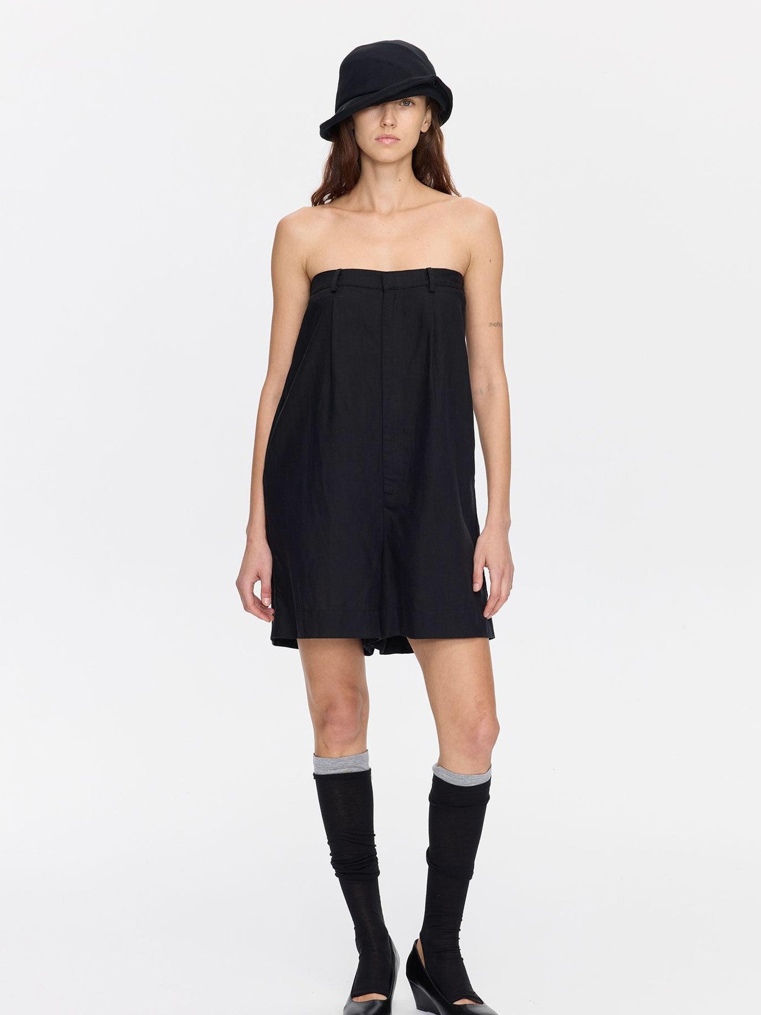 LYUOCHENG Black Solid Pocket Low Waist Loose Women&