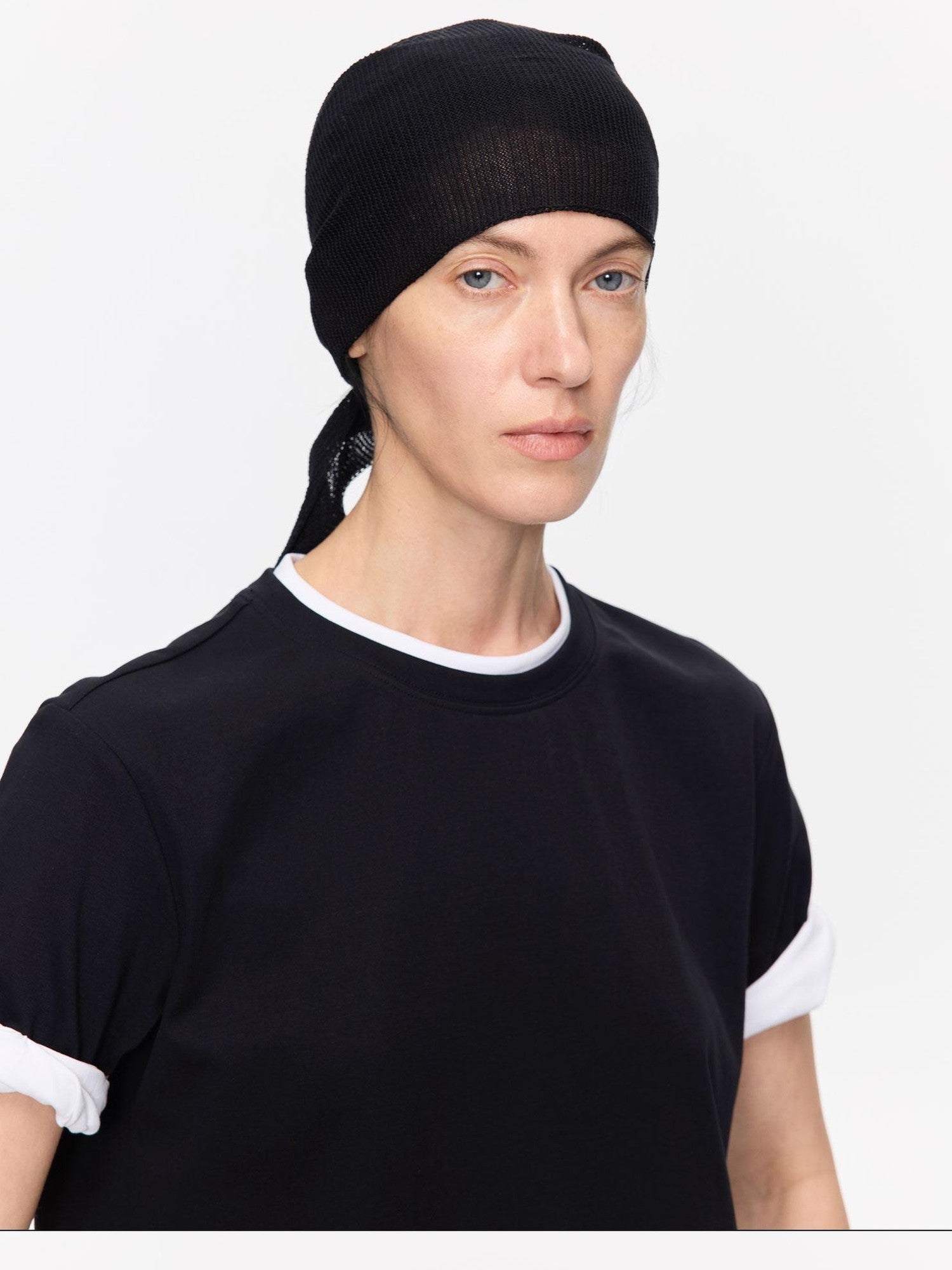 LYUOCHENG Black Solid Rectangular Lyocell Linen Casual Women&