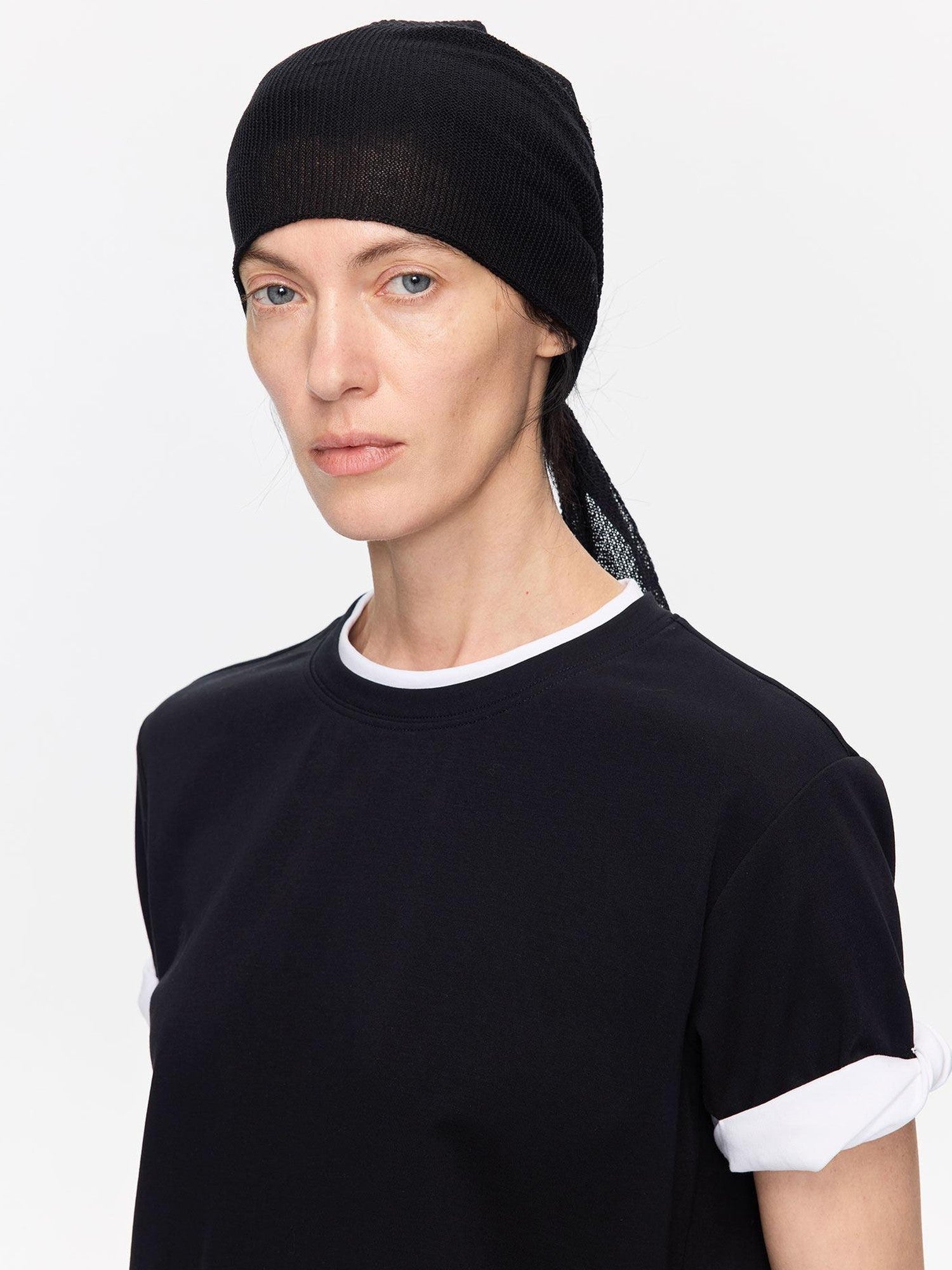 LYUOCHENG Black Solid Rectangular Lyocell Linen Casual Women&