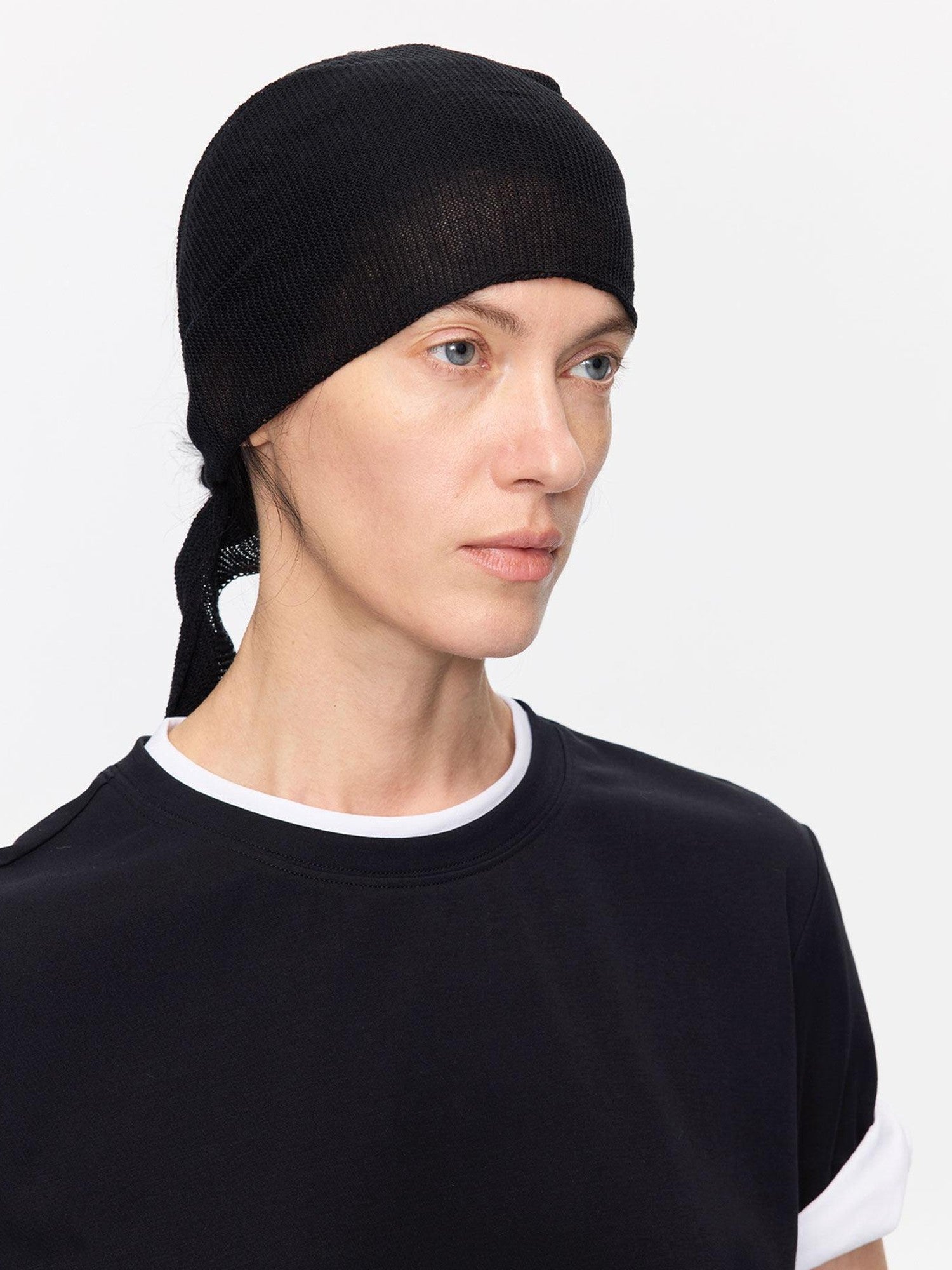 LYUOCHENG Black Solid Rectangular Lyocell Linen Casual Women&