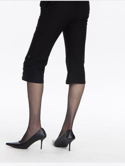 LYUOCHENG Black Vintage Stretch Pocket 3d Low Waist Women&