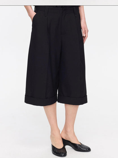 LYUOCHENG Black Woven Pointed Toe Wedge Women&