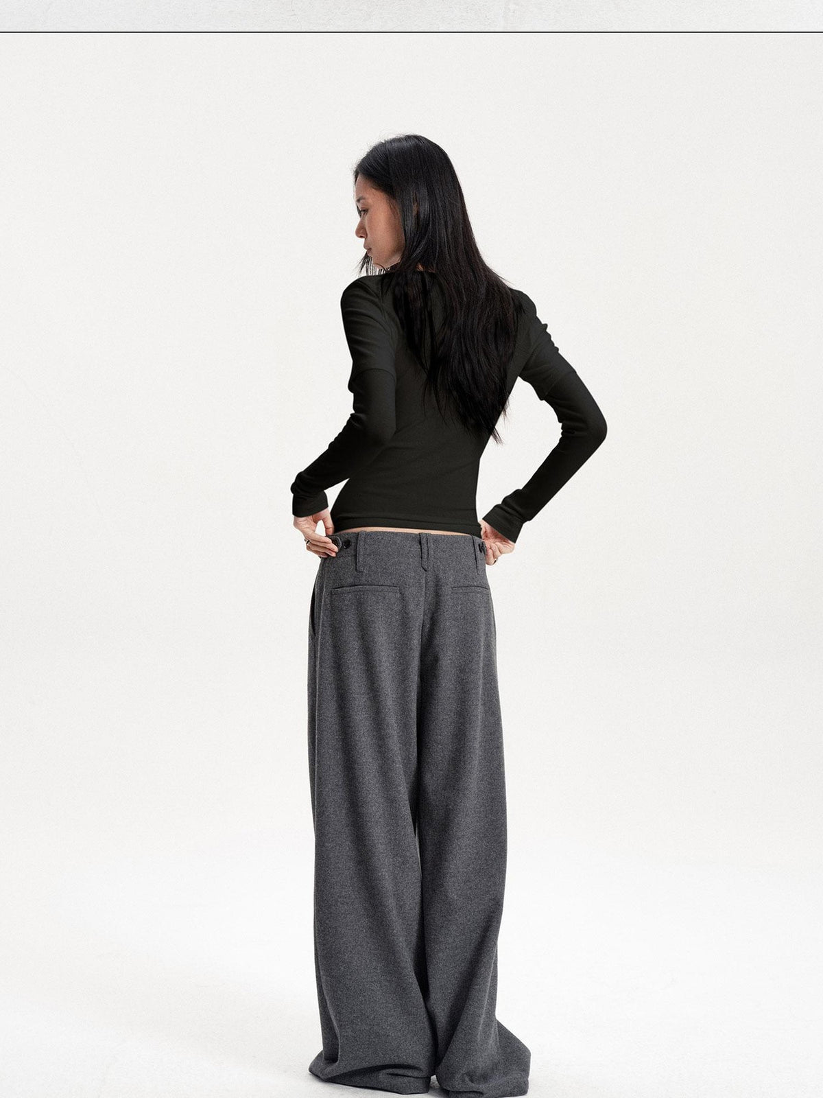 LYUOCHENG Boat Neck Off Shoulder Spliced Faux Layered Women&