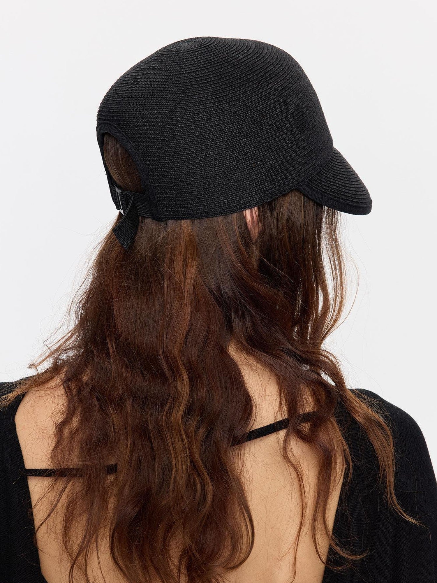 LYUOCHENG Braided Straw Adjustable Soft Brim Equestrian Women&