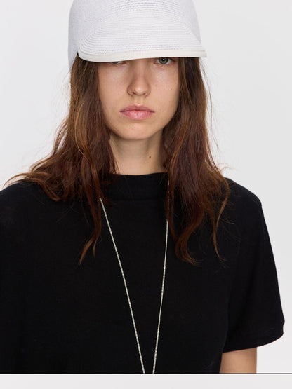 LYUOCHENG Braided Straw Adjustable Soft Brim Equestrian Women&