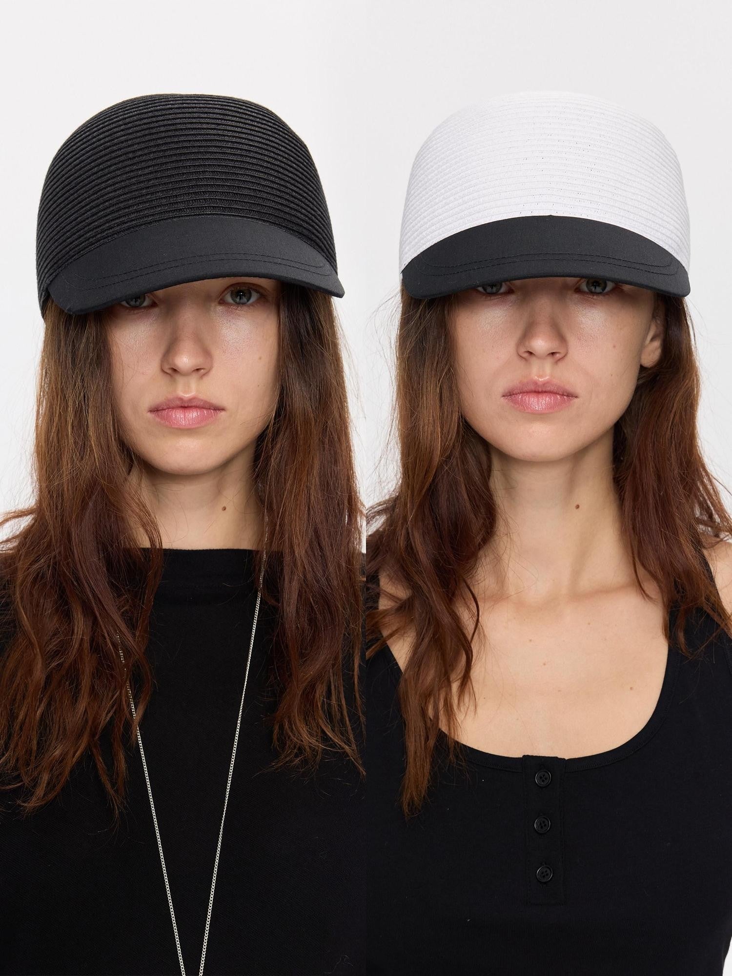 LYUOCHENG Braided Straw Hard Brim Adjustable Equestrian Women&