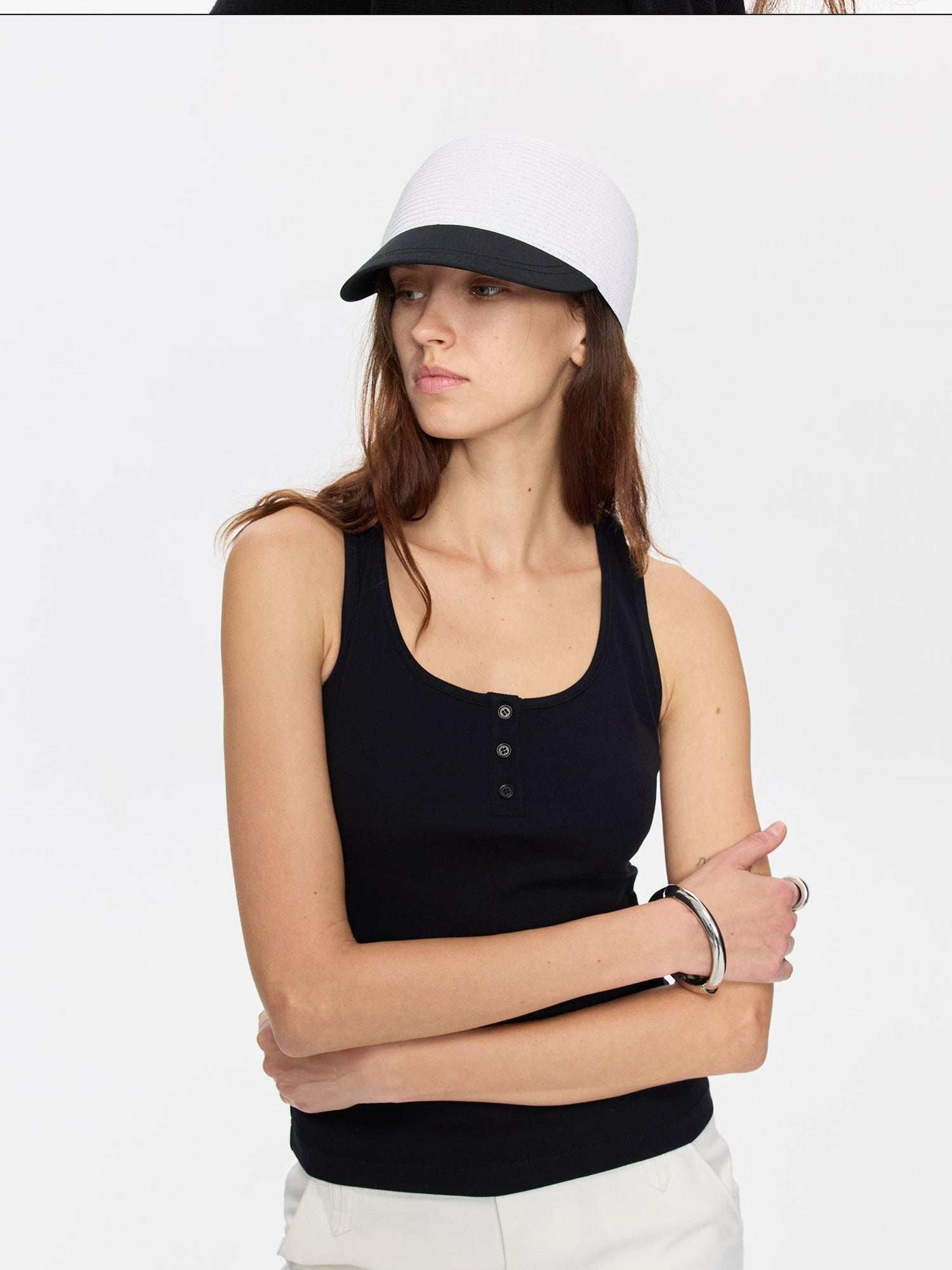 LYUOCHENG Braided Straw Hard Brim Adjustable Equestrian Women&