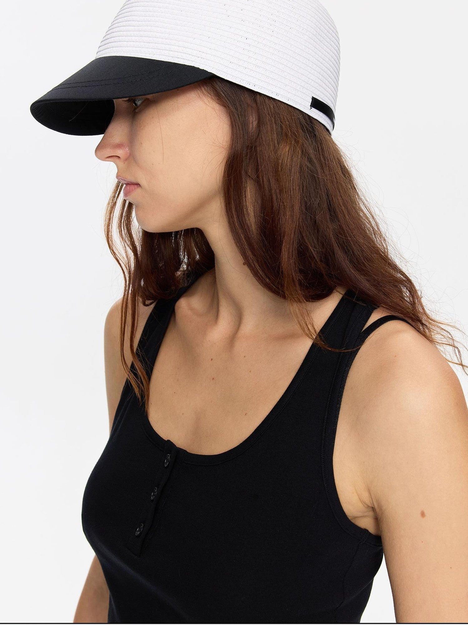 LYUOCHENG Braided Straw Hard Brim Adjustable Equestrian Women&