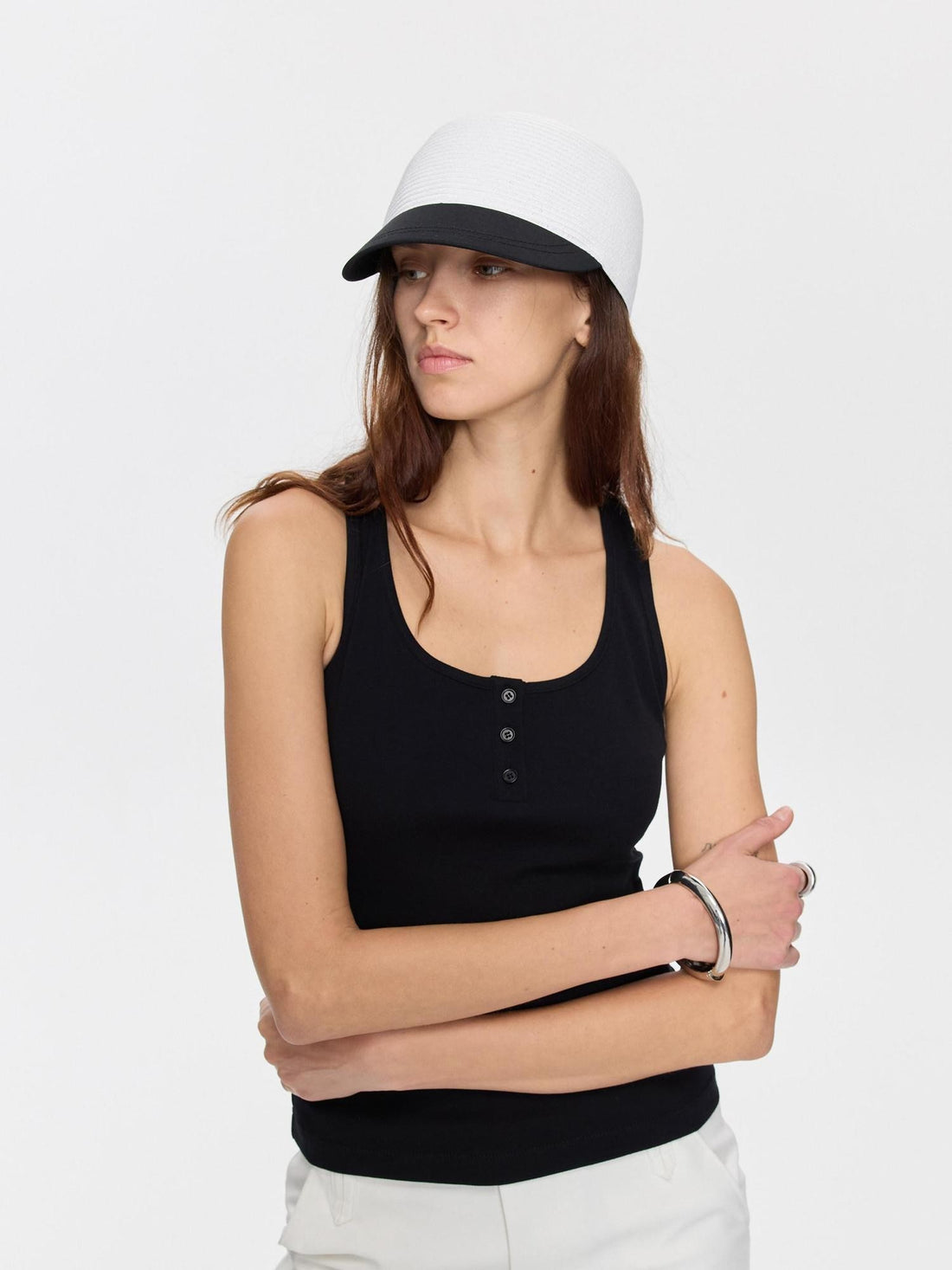 LYUOCHENG Braided Straw Hard Brim Adjustable Equestrian Women&
