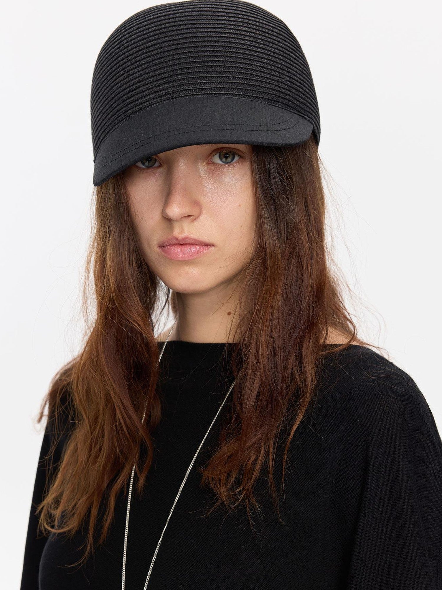 LYUOCHENG Braided Straw Hard Brim Adjustable Equestrian Women&