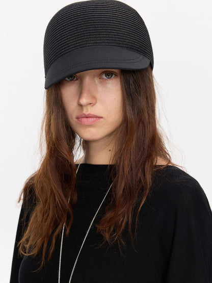LYUOCHENG Braided Straw Hard Brim Adjustable Equestrian Women&
