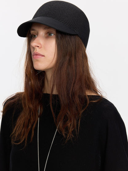LYUOCHENG Braided Straw Hard Brim Adjustable Equestrian Women&