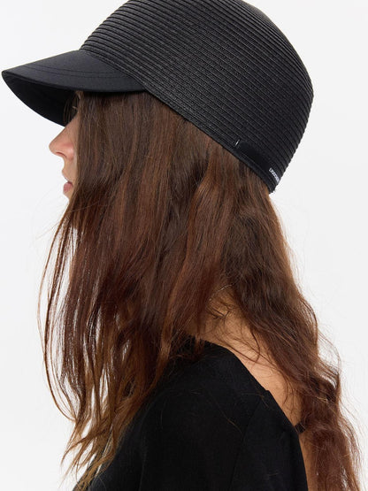LYUOCHENG Braided Straw Hard Brim Adjustable Equestrian Women&
