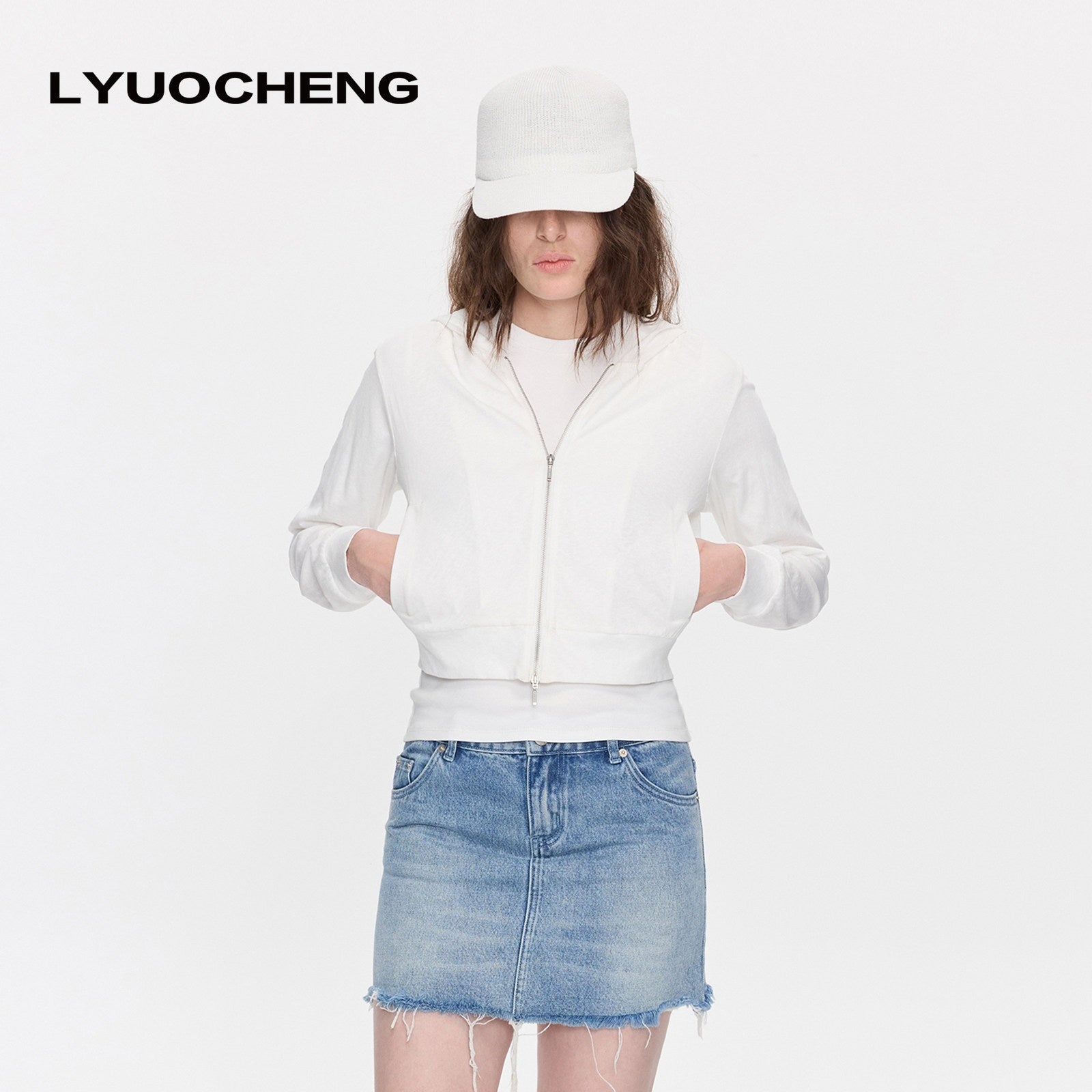 LYUOCHENG_Breathable_Casual_Cropped_Hooded_Women&