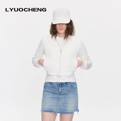 LYUOCHENG_Breathable_Casual_Cropped_Hooded_Women&