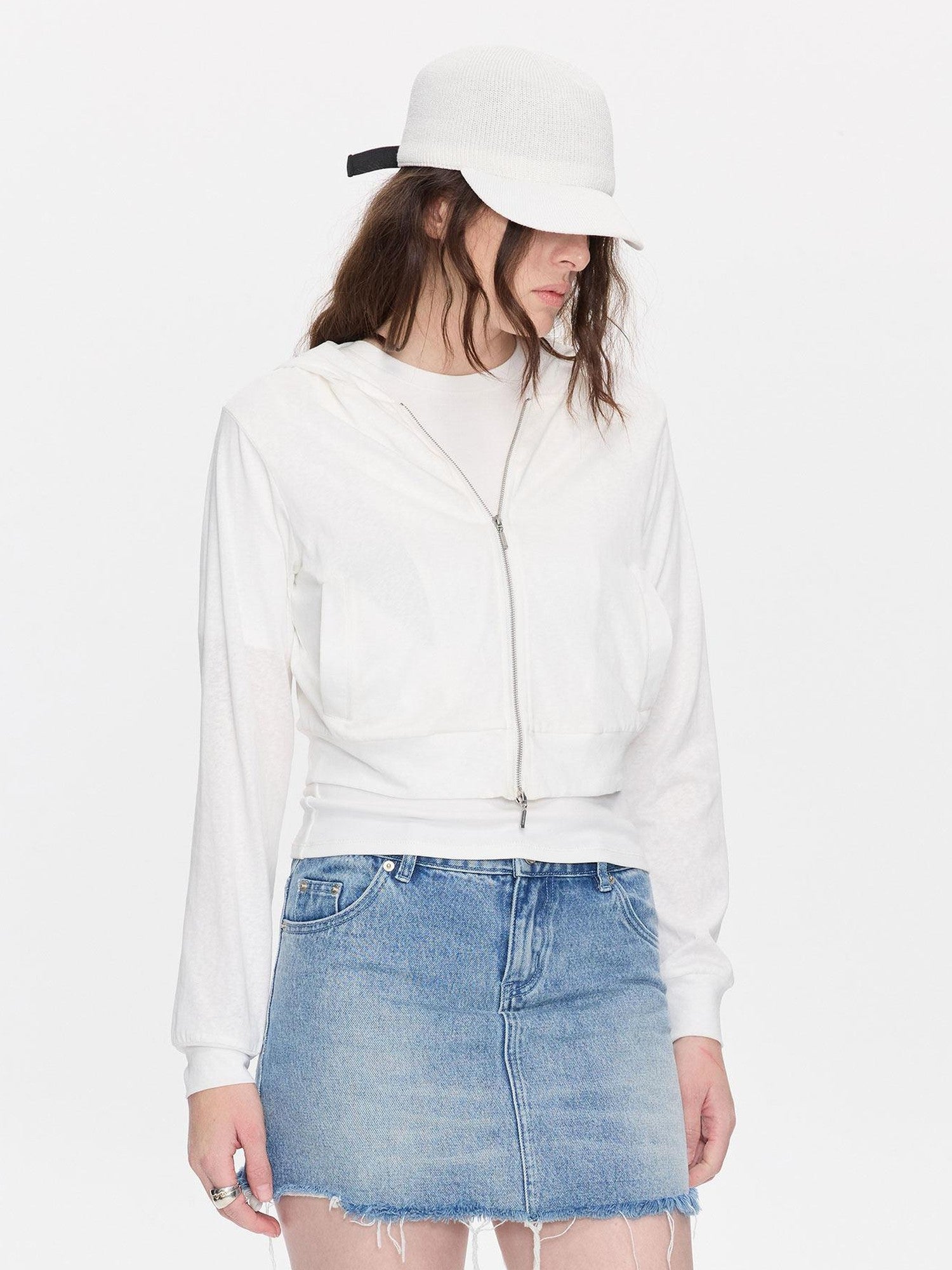 LYUOCHENG Breathable Casual Cropped Hooded Women&