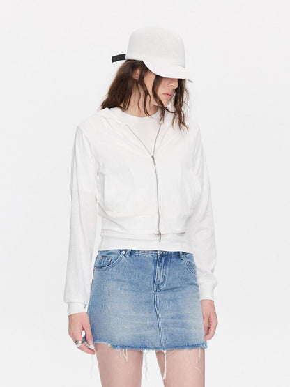 LYUOCHENG Breathable Casual Cropped Hooded Women&