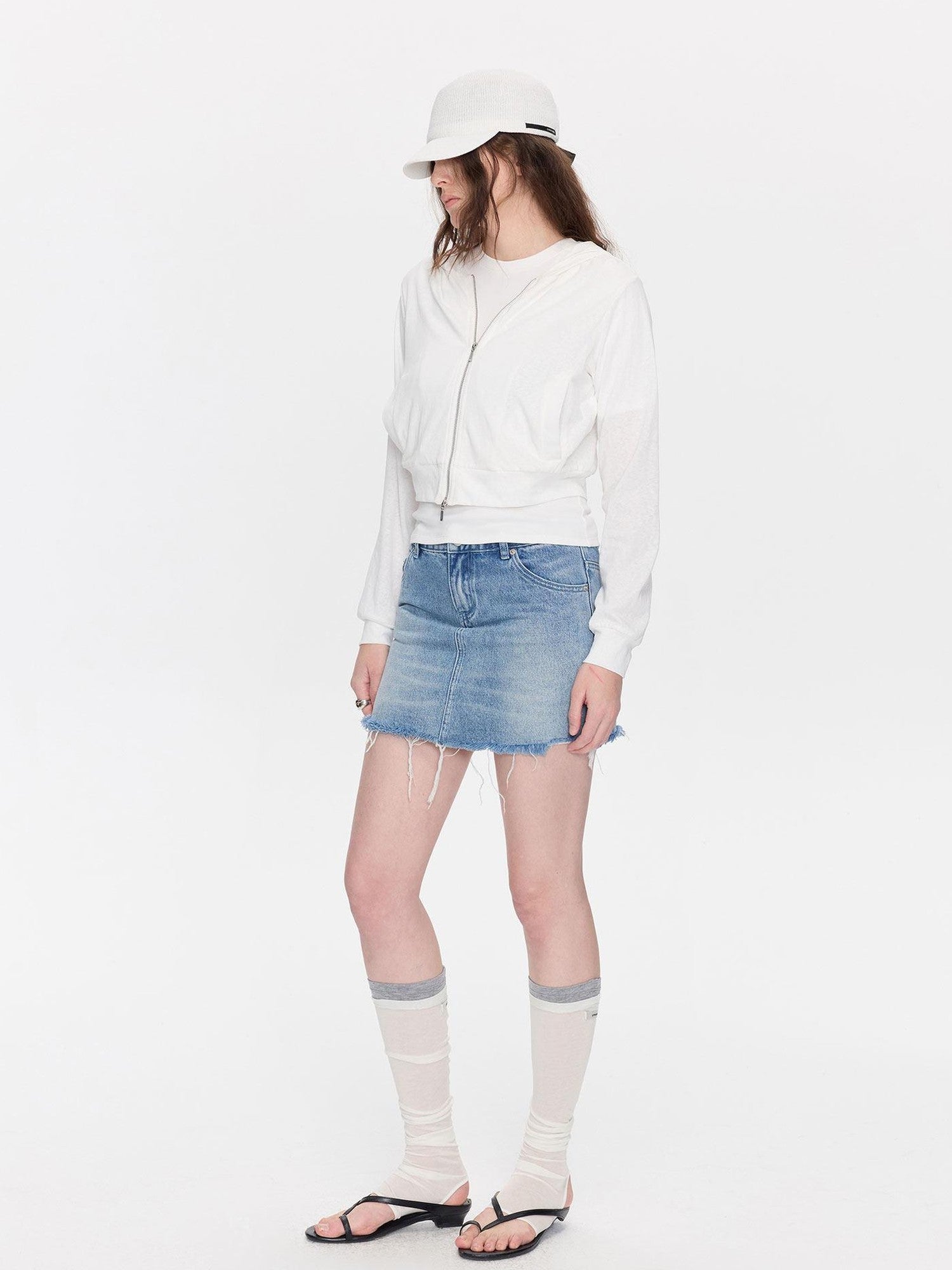LYUOCHENG Breathable Casual Cropped Hooded Women&