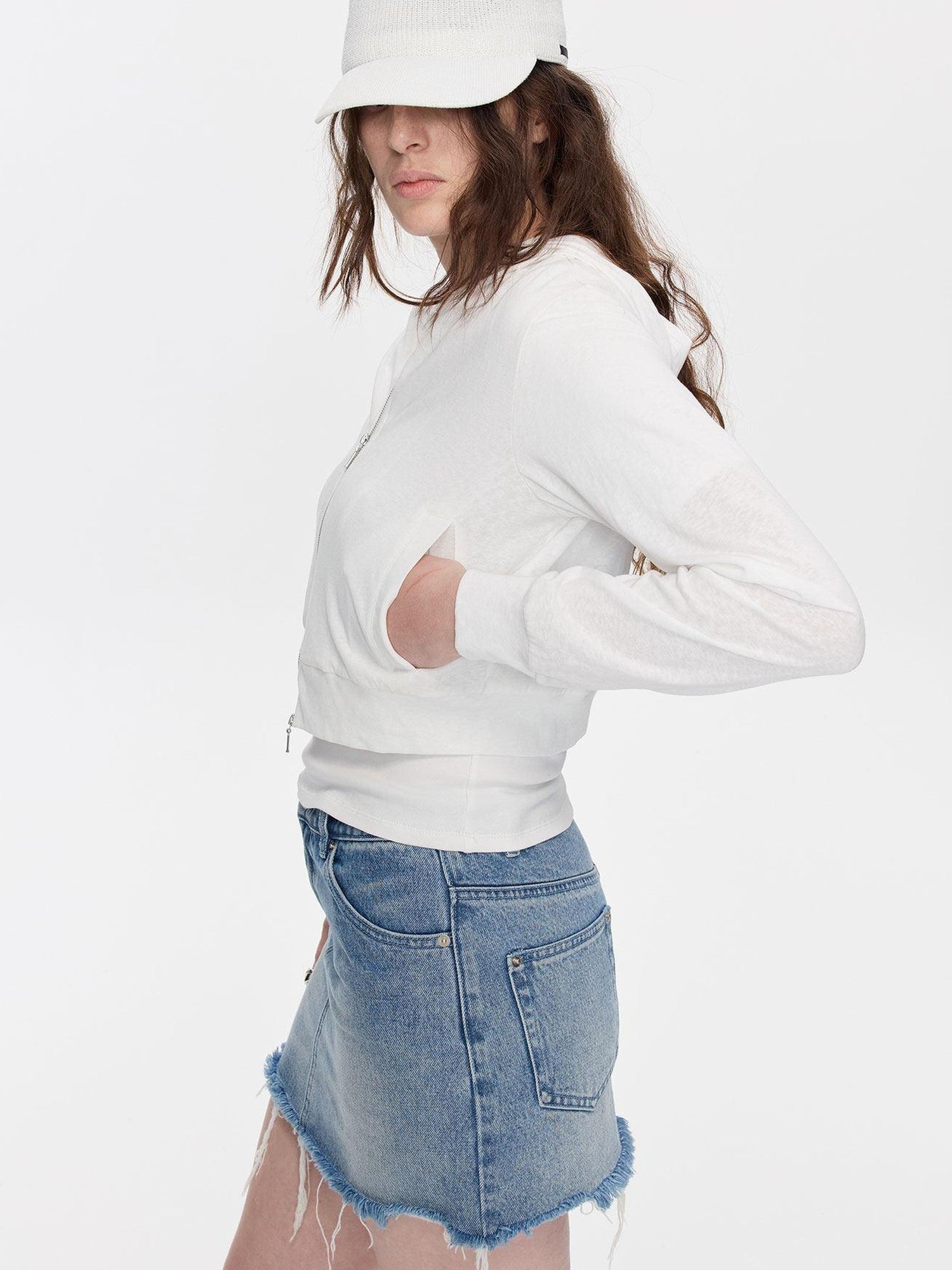 LYUOCHENG Breathable Casual Cropped Hooded Women&
