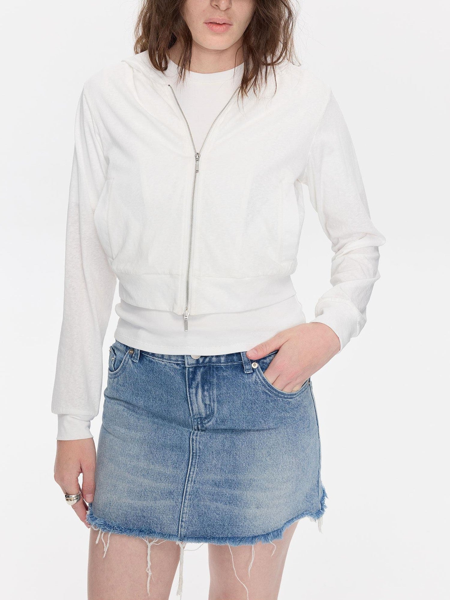 LYUOCHENG Breathable Casual Cropped Hooded Women&