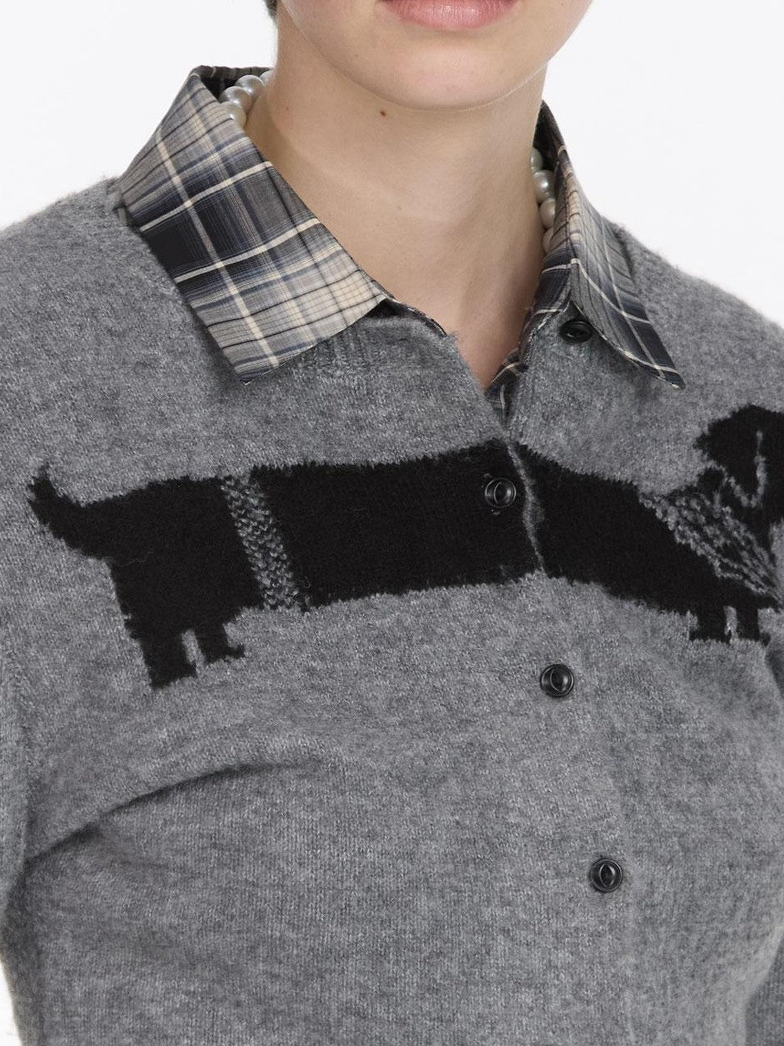LYUOCHENG Cartoon Dachshund Jacquard Pattern Women&