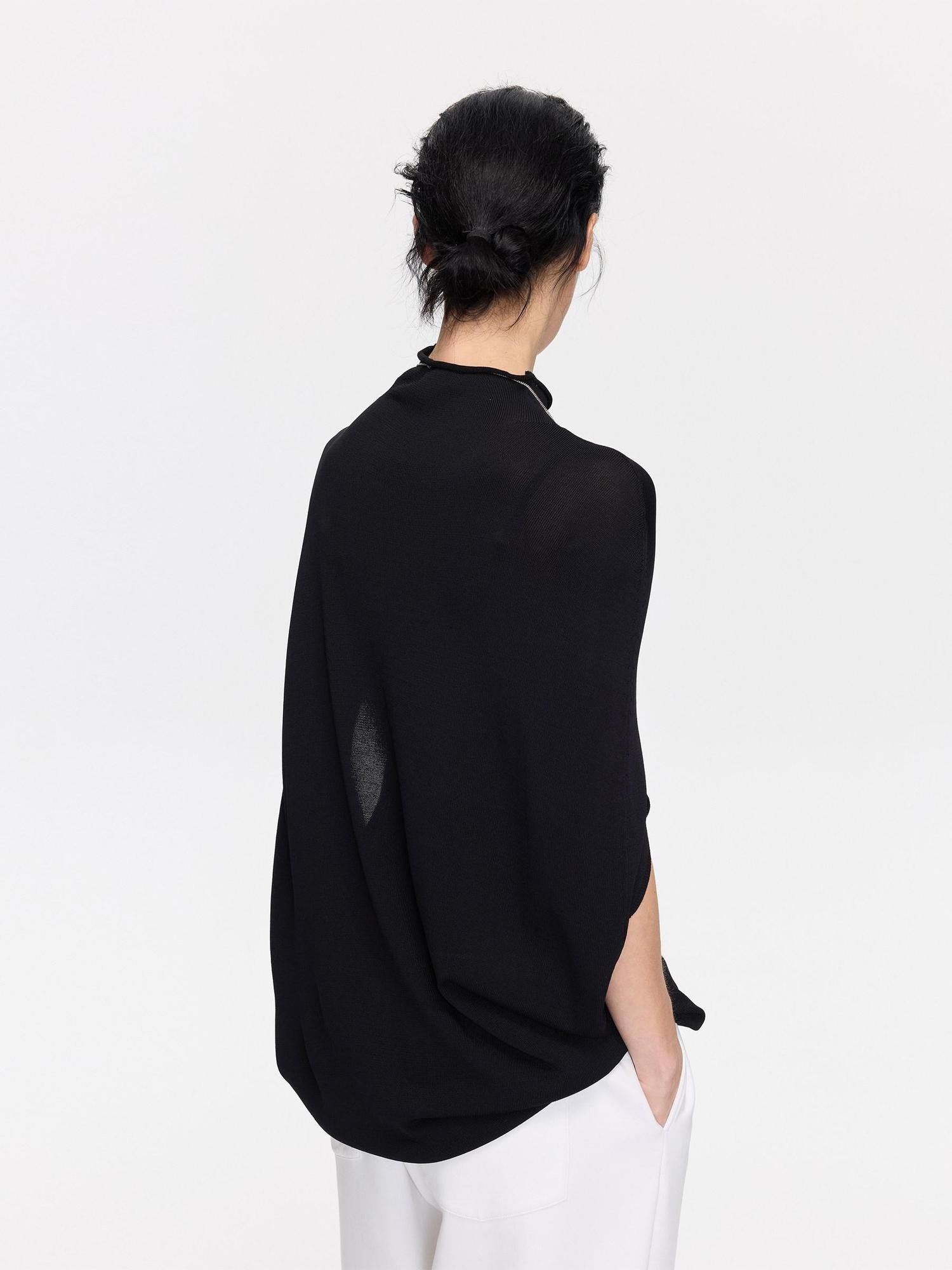LYUOCHENG Casual Knitted Cocoon Hooded Women&