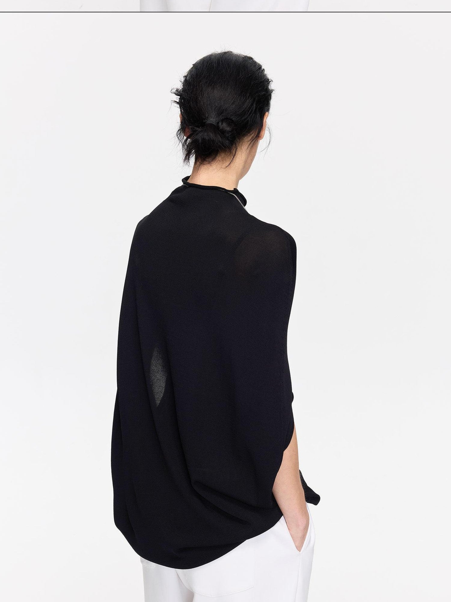 LYUOCHENG Casual Knitted Cocoon Hooded Women&
