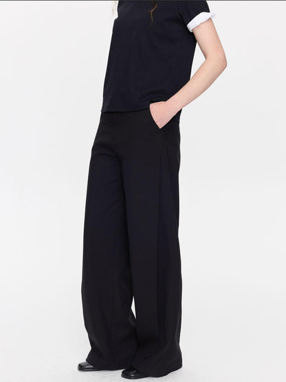 LYUOCHENG Casual Pleated High Waist Women&
