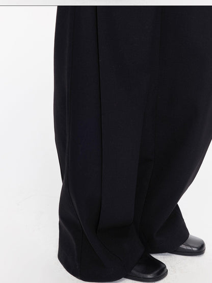 LYUOCHENG Casual Pleated High Waist Women&