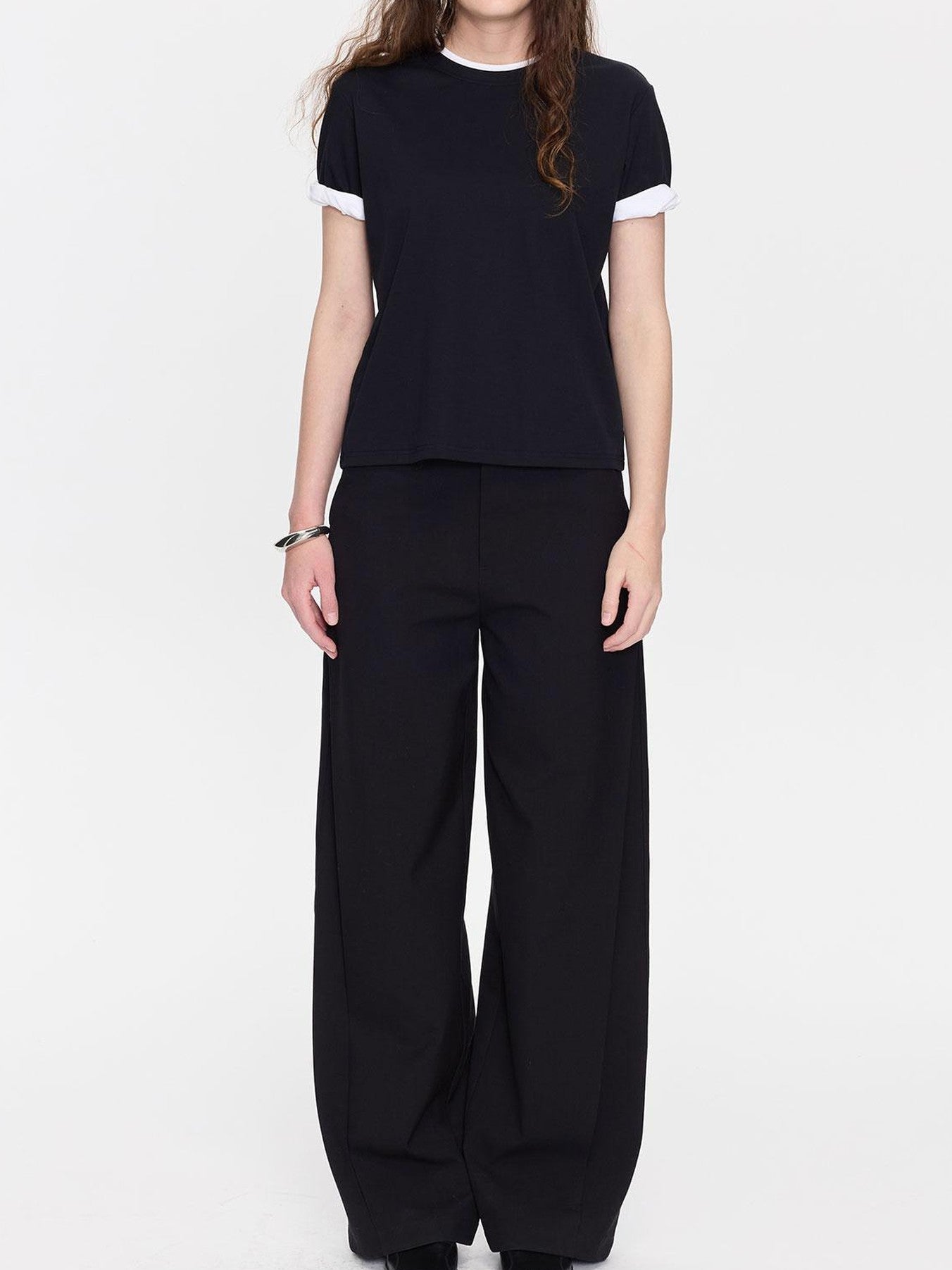 LYUOCHENG Casual Pleated High Waist Women&