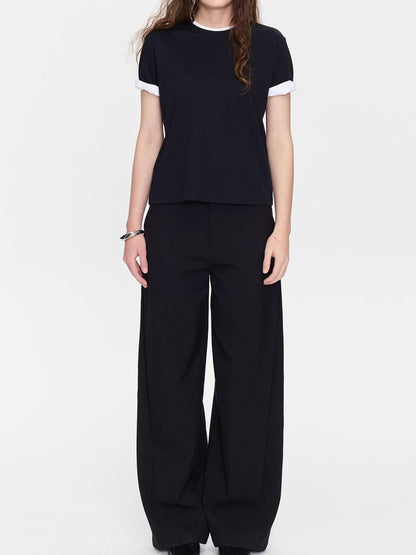 LYUOCHENG Casual Pleated High Waist Women&