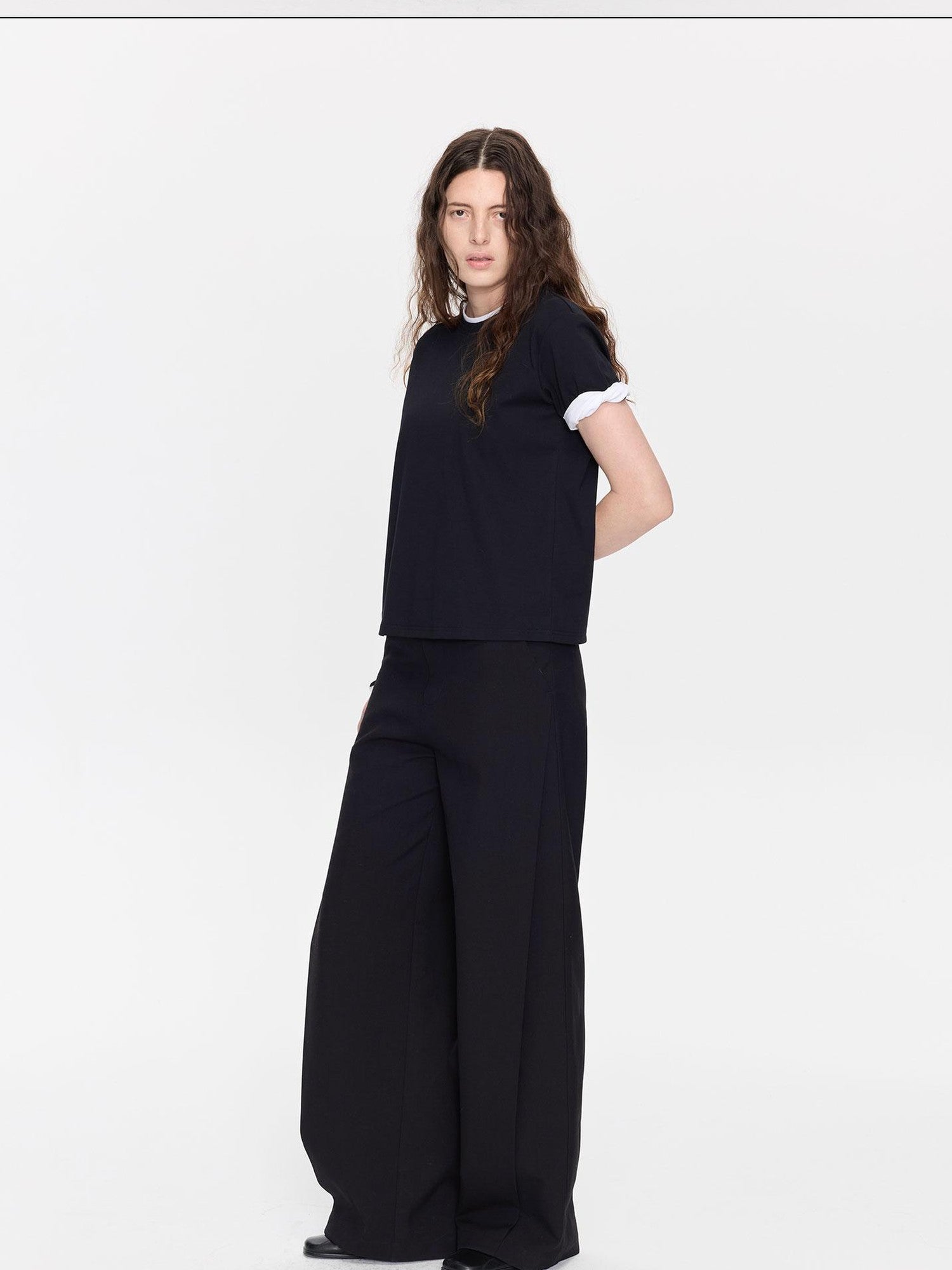 LYUOCHENG Casual Pleated High Waist Women&