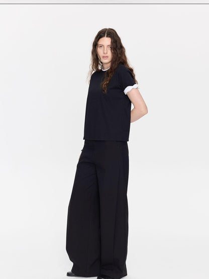 LYUOCHENG Casual Pleated High Waist Women&