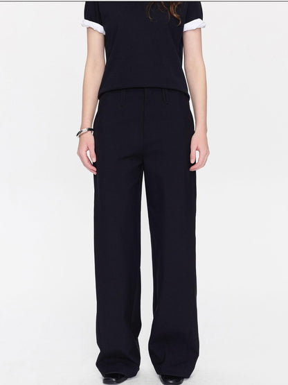 LYUOCHENG Casual Pleated High Waist Women&