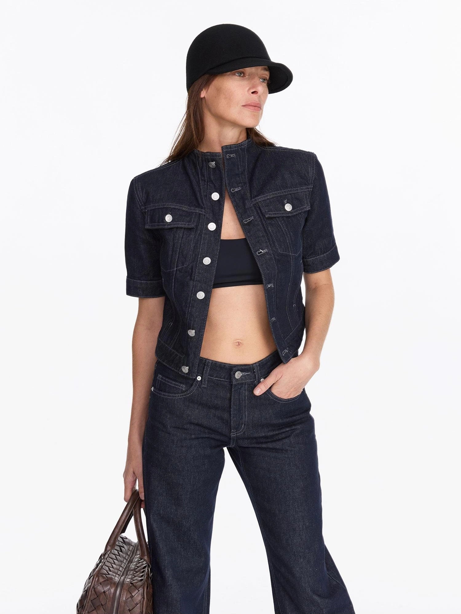 LYUOCHENG Classic Fit Raw Denim Jacket In Mid Weight Cotton
