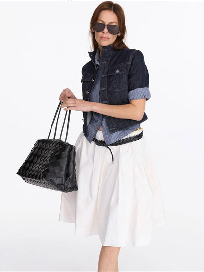 LYUOCHENG Classic Fit Raw Denim Jacket In Mid Weight Cotton