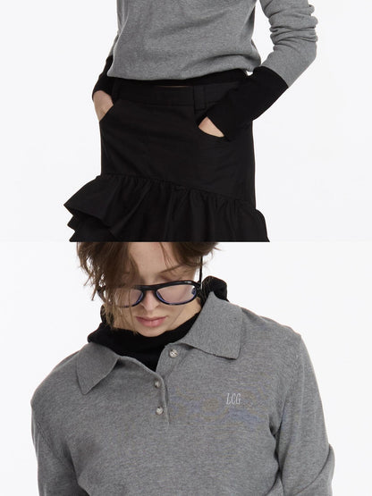 LYUOCHENG Classic Knit Polo Shirt In Multiple Colors