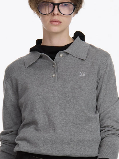 LYUOCHENG Classic Knit Polo Shirt In Multiple Colors
