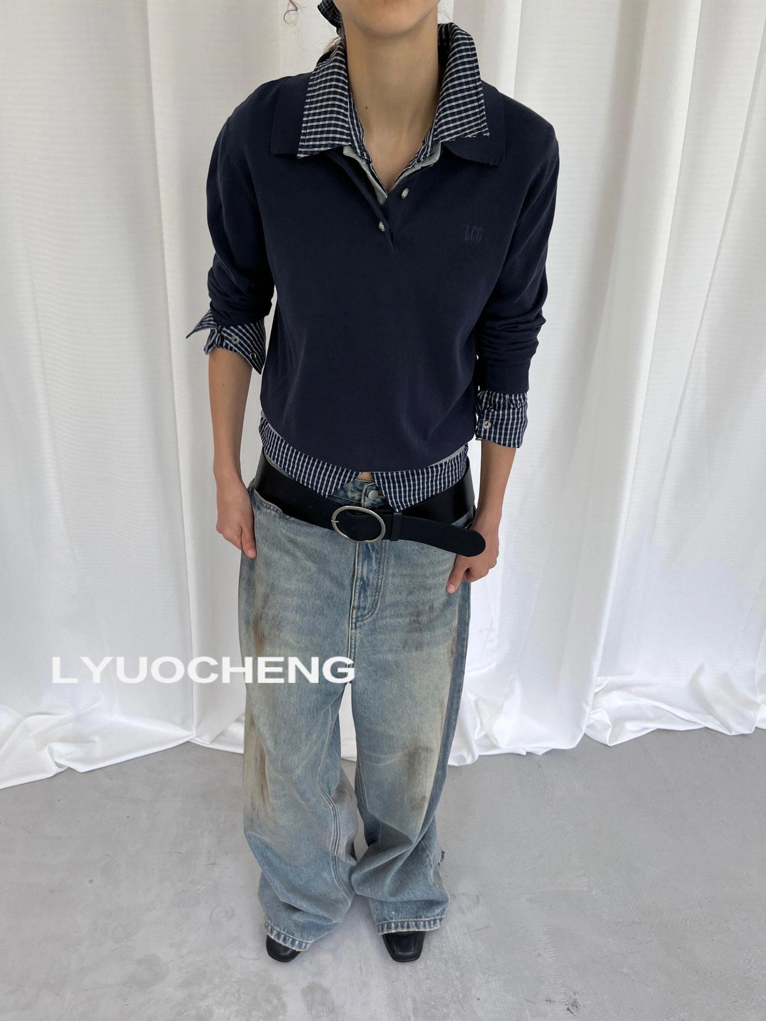 LYUOCHENG Classic Knit Polo Shirt In Multiple Colors